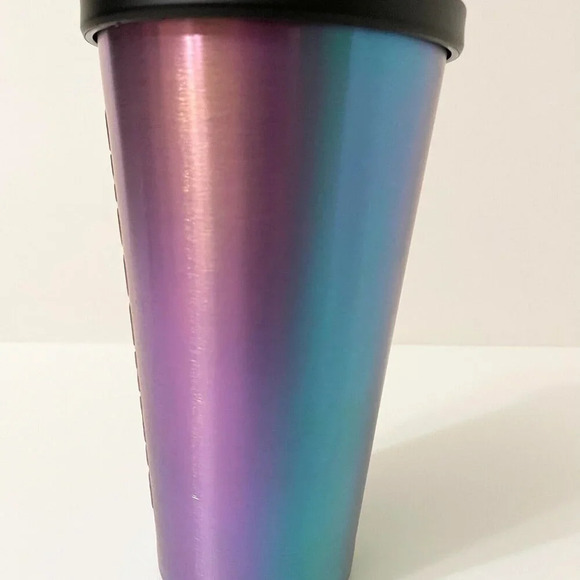 Starbucks 2014 Iridescent Cold Cup Stainless Steel  Tumbler 16 oz - Picture 4 of 16